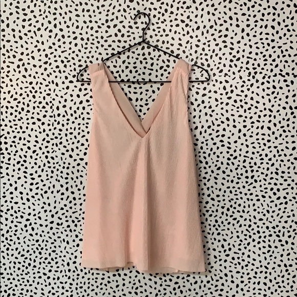 Lush Tops - Lush Pleated Crossover Back Blouse